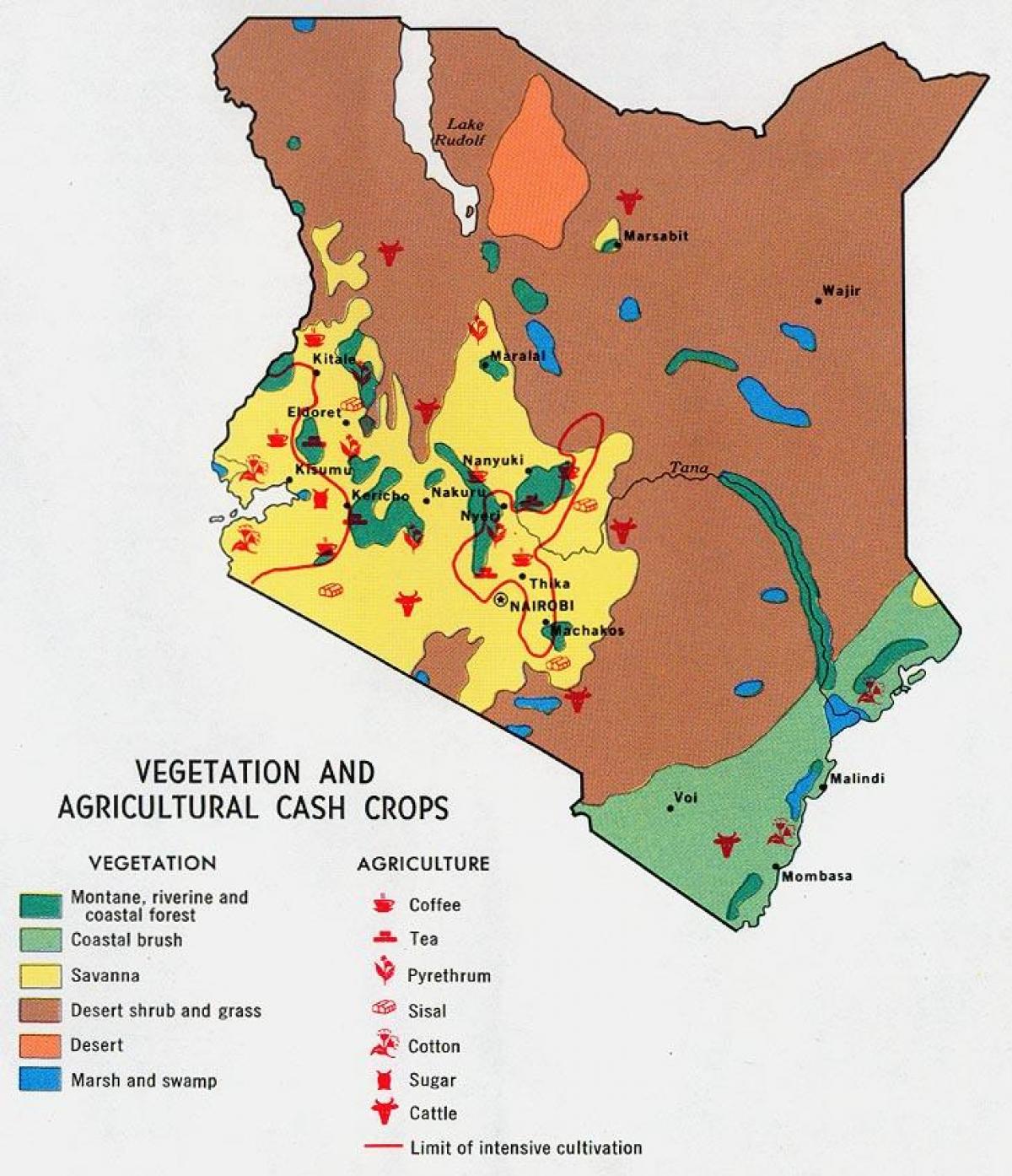 Kenya haritası doğal kaynakları