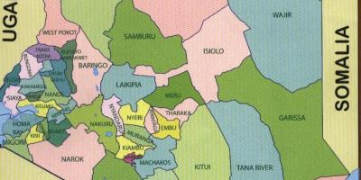 Kenya ilçe yeni harita 