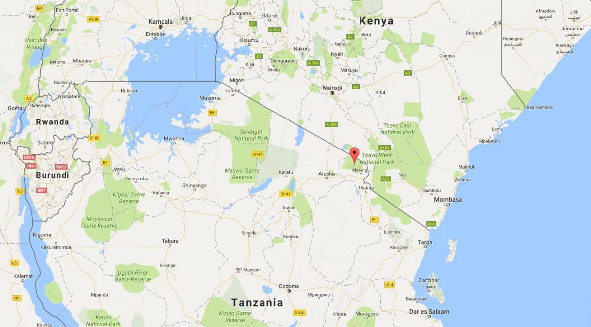 dünya haritası Kenya gösteriliyor 