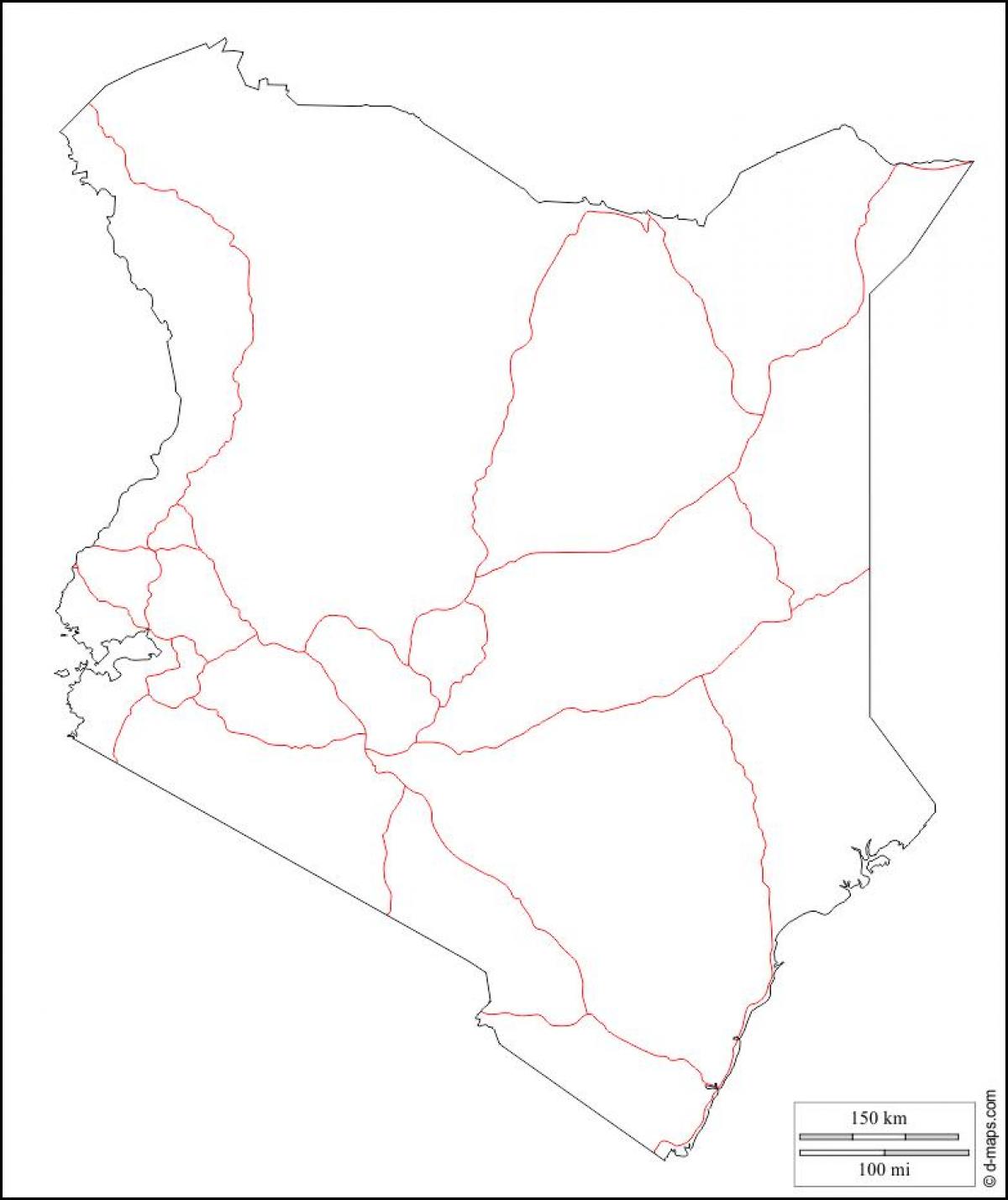 Kenya boş harita