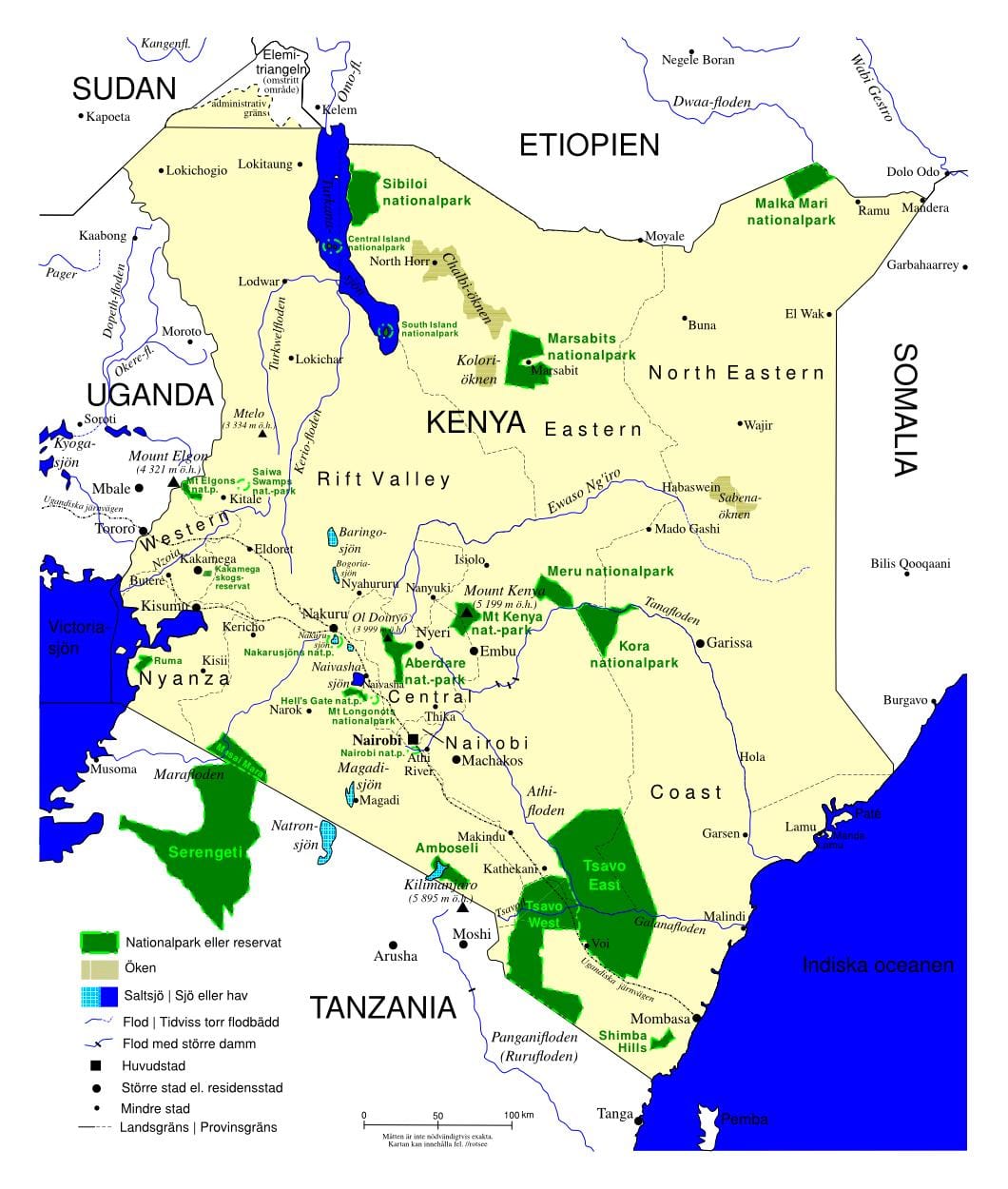 Kenya haritası kuş