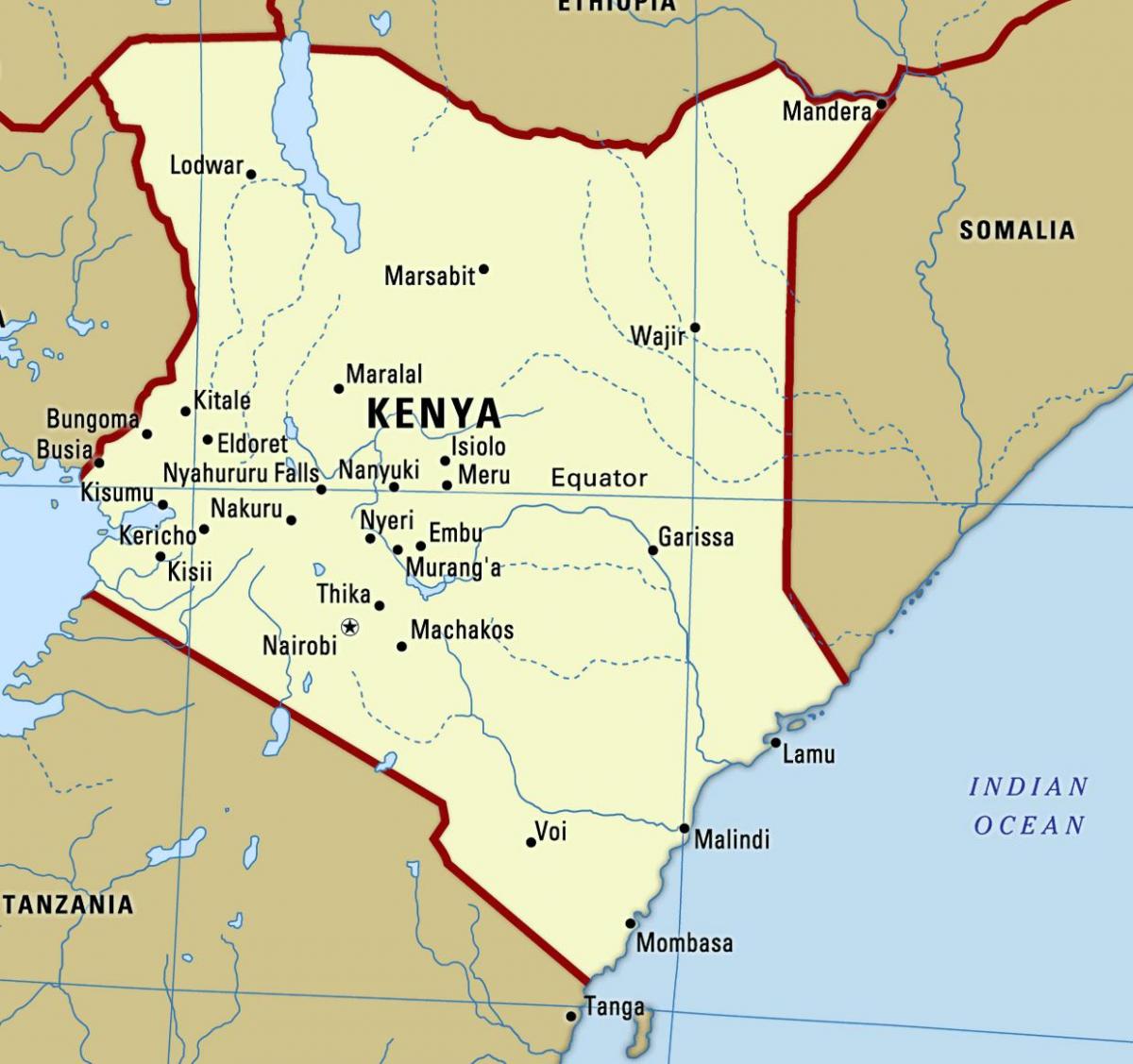 Kenya şehirler göster 