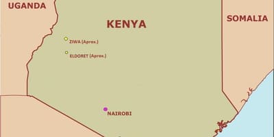 Kenya basit harita 