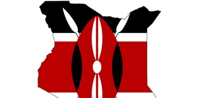 Kenya haritası bayrak
