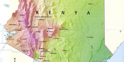 Kenya haritası Dağları