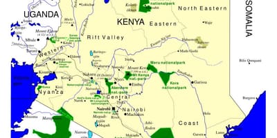 Kenya haritası kuş