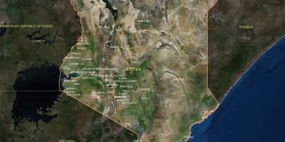 Kenya uydu haritası göster 